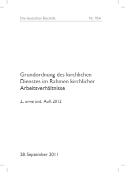 Grundordnung des kirchlichen Dienstes im Rahmen - BAG-MAV