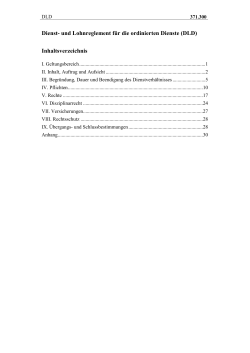 Dienst- und Lohnreglement für die ordinierten Dienste (DLD