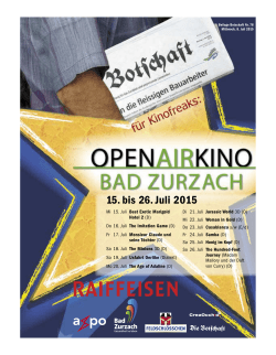Kino-Zeitung - Bad Zurzach Tourismus