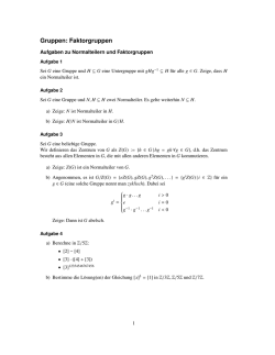 Gruppen: Faktorgruppen