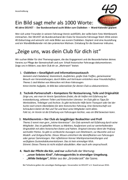 Ein Bild sagt mehr als 1000 Worte: &bdquo;Zeige uns, was dein Club f&uuml;r