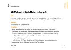 Methodenspot Rollenverhandeln