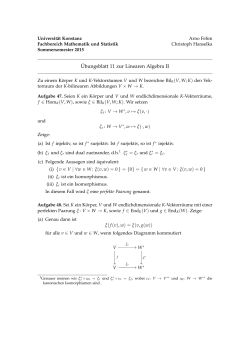 Blatt 11 - FB Mathematik und Statistik