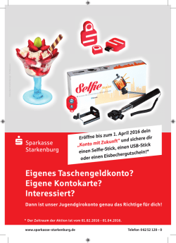 Eigenes Taschengeldkonto? Eigene Kontokarte? Interessiert?