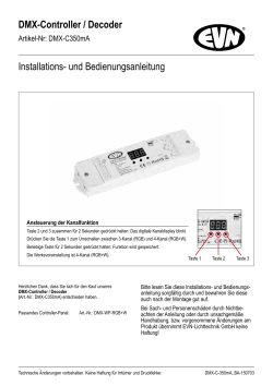 Installations- und Bedienungsanleitung DMX-Controller
