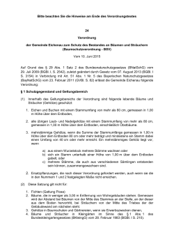 Verordnung der Gemeinde Eichenau zum Schutz des Bestandes an