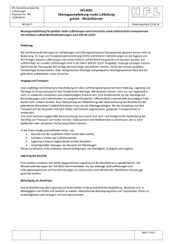HFL4001 - Montageempfehlung runde Luftleitungen