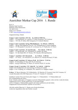Ausrichter Merkur Cup 2016 1. Runde