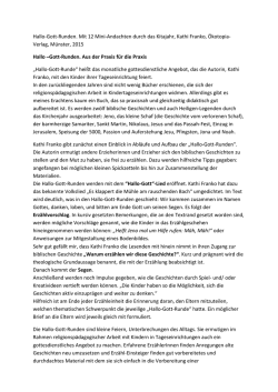 Hallo Gott Runden - Kindergottesdienst Westfalen