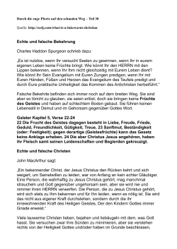 Echte und falsche Bekehrung Charles Haddon Spurgeon schrieb