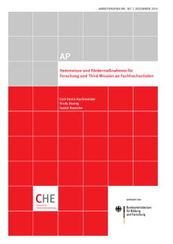 CHE AP 187 Hemmnisse Foerdermassnahmen Forschung Third