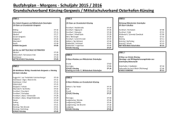 Busfahrplan - Morgens - Schuljahr 2015 / 2016 - hoetzinger