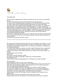 Heilungsberichte Als ich Morgens aufgestanden bin habe ich