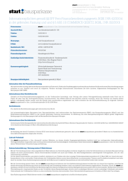 Informationspflichten gem&auml;&szlig; &sect;&sect; 5FF Fern