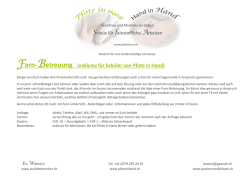 Fern-Betreuung (exklusiv f&uuml;r Sch&uuml;ler von Pfote in Hand)