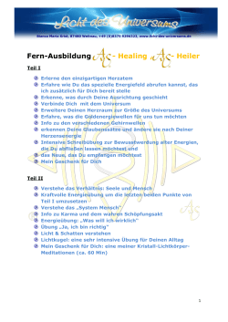 Fern-Ausbildung - Healing / - Heiler