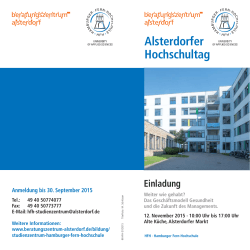 Alsterdorfer Hochschultag - Beratungszentrum Alsterdorf