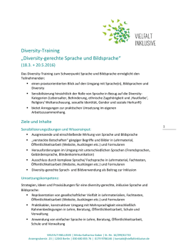Diversity-gerechte Sprache und Bildsprache