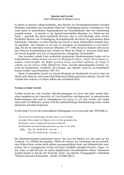 Sprache und Gewalt