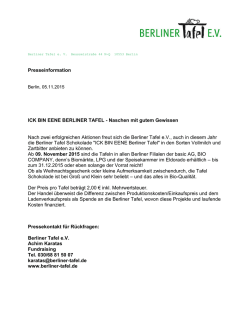 ick bin eene berliner tafel, 05.11.2015