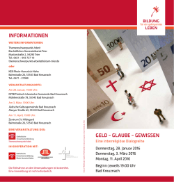 InformatIonen Geld &ndash; Glaube &ndash; GewIssen