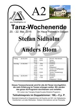 Tanz-Wochenende Stefan Sidholm Anders Blom