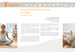 Yoga Wohlfühl-Wochenende im Allgäu