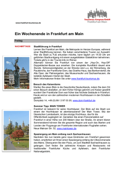 Ein Wochenende in Frankfurt am Main
