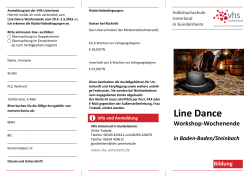 Line Dance Workshop-Wochenende Baden