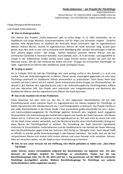 Informationen zum Projekt "Farbe bekennen"