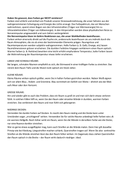 Haben Sie gewusst, dass Farben gar NICHT existieren? Farben