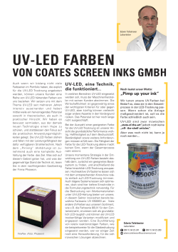 UV-LED Farben von Coates Screen Inks GmbH
