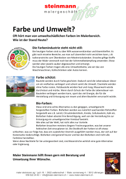 Farbe und Umwelt?