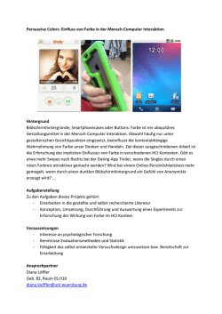 Persuasive Colors: Einfluss von Farbe in der Mensch