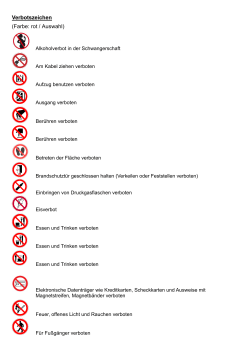 Verbotszeichen (Farbe: rot / Auswahl)
