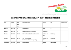 Jahresprogramm SVP/BGB Meilen