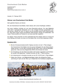 Drachenboot Club Meilen www.drachenboot
