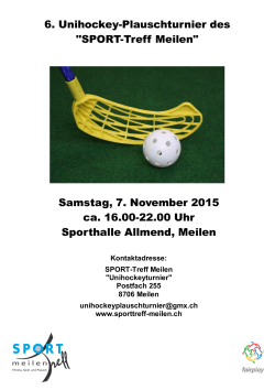 6. Unihockey-Plauschturnier des "SPORT