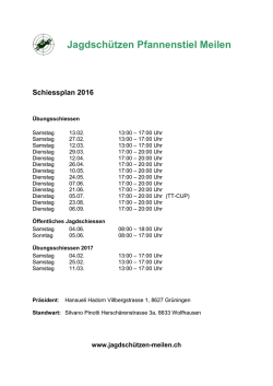 Jagdsch&uuml;tzen Pfannenstiel Meilen