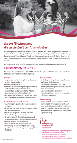 Ein Ort f&uuml;r Menschen, die an die Kraft der Taten glauben