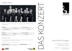 Gro&szlig;e Taten - Musikverein Gisingen