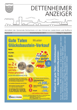 Festival der gute Taten &ndash; Gl&uuml;cksbaustein