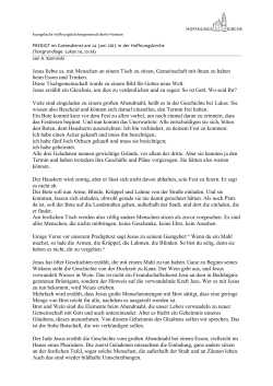 Jesus liebte es, mit Menschen an einem Tisch zu sitzen
