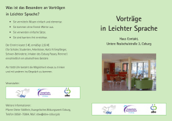 Infoheft Vortr&auml;ge in Leichter Sprache