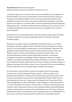 Download: Max Reinhardt, Rede ueber den Schauspieler