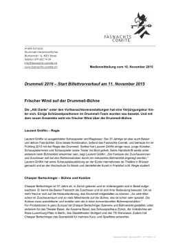 Drummeli&raquo; 2016, 10.11.2015  - Fasnachts