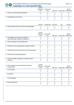 Fragebogen zur Lebensqualit&auml;t (BQL)