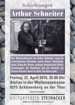 Arthur Schneiter - Kulturverein Steinacker