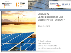 ERWAS QT „Energiespeicher und Energienetze (ESpEN)“