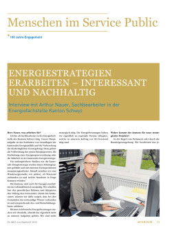 Interview mit Arthur Nauer, Sachbearbeiter in der Energiefachstelle